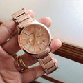 Shop Authentic Emporio Armani Classic Rose Gold Chronograph Steel Strap Watch For Men - AR2452 - Luxxuri
