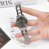  Shop Authentic Fossil Rye Automatic Skeleton Silver Dial Silver Steel Strap Watch for Women - BQ3753 - Luxxuri