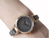  Shop Authentic Fossil Georgia Smoke Grey Dial Grey Leather Strap Watch for Women - ES3077 - Luxxuri