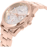  Shop Authentic Fossil Boyfriend Multifunction Rose Gold Dial Rose Gold Steel Strap Watch for Women - ES3885 - Luxxuri