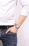  Shop Authentic Fossil Grant Chronograph Blue Dial Brown Leather Strap Watch for Men - FS5184 - Luxxuri
