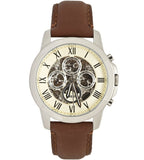  Shop Authentic Fossil Grant Automatic White Dial Brown Leather Strap Watch for Men -  ME3027 - Luxxuri