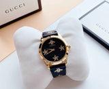  Shop Authentic Gucci G-Timeless Black Dial Black Leather Strap Watch For Women - YA1264055 - Luxxuri
