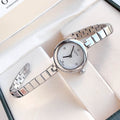  Shop Authentic Gucci Diamantissima Quartz Diamonds White Dial Silver Steel Strap Watch For Women - YA141503 - Luxxuri