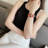  Shop Authentic Gucci G Timeless Quartz Red Dial Red Leather Strap Watch For Women - YA1264054 - Luxxuri