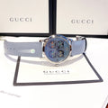  Shop Authentic Gucci G Timeless Quartz Mother of Pearl Dial Blue Leather Strap Watch For Women - YA1264124 - Luxxuri