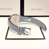  Shop Authentic Gucci G Timeless Quartz Mother of Pearl Dial Blue Leather Strap Watch For Women - YA1264124 - Luxxuri