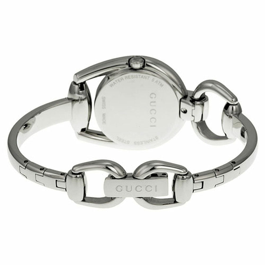  Shop Authentic Gucci Horsebit Collection Diamonds Mother of Pearl Dial Silver Steel Strap Watch For Women - YA139506 - Luxxuri