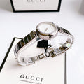  Shop Authentic Gucci Diamantissima Quartz White Dial Silver Steel Strap Watch For Women - YA141402 - Luxxuri