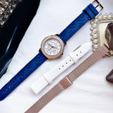  Shop Authentic Guess Crown Jewel Diamonds White Dial Blue Rubber Strap Watch for Women - GW0411L2 - Luxxuri