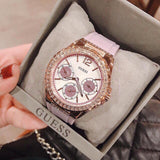  Shop Authentic Guess Starlight Diamonds White Dial Purple Rubber Strap Watch for Women - W0846L6 - Luxxuri