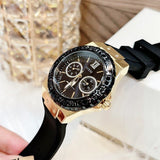  Shop Authentic Guess Black Dial Black Rubber Strap Watch For Women - W1053L7 - Luxxuri