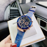  Shop Authentic Guess Poseidon Chronograph Blue Dial Blue Silicone Strap Watch For Men - GW0425G3 - Luxxuri