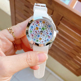  Shop Authentic Guess Wanderlust Crystals Silver Dial White Rubber Strap Watch For Women - W1059L3 - Luxxuri