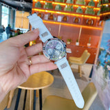  Shop Authentic Guess Frontier Diamonds Silver Dial White Rubber Strap Watch for Women - GW0045L1 - Luxxuri