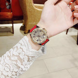  Shop Authentic Guess Frontier Diamonds Gold Dial Red Rubber Strap Watch for Women - GW0045L2 - Luxxuri