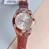  Shop Authentic Guess Limelight Analog White Dial Brown Leather Strap Watch For Women - W0775l14 - Luxxuri