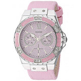  Shop Authentic Guess Limelight Quartz Diamonds Pink Dial Pink Denim Strap Watch For Women - W0775l15 - Luxxuri