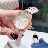  Shop Authentic Guess Limelight Quartz Analog White Dial Pink Leather Strap Watch For Women - W0775l3 - Luxxuri