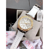  Shop Authentic Guess Limelight Quartz Silver Dial White Leather Strap Watch For Women - W0775l8 - Luxxuri