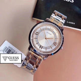  Shop Authentic Guess Montauk Silver Dial Two Tone Steel Strap Watch for Women - W0933L5 - Luxxuri