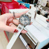  Shop Authentic Guess Frontier Diamonds Silver Dial White Rubber Strap Watch For Women - W1160L4 - Luxxuri