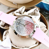  Shop Authentic Guess Crush Crystals Silver Dial Pink Rubber Strap Watch for Women - W1223L1 - Luxxuri