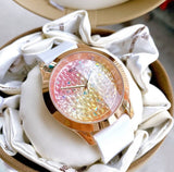  Shop Authentic Guess Crush Crystals Gold Dial White Rubber Strap Watch for Women - W1223L3 - Luxxuri