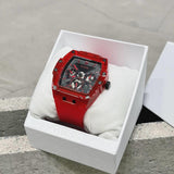  Shop Authentic Guess Phoenix Multifunction Black Dial Red Rubber Strap Watch for Men - GW0203G5 - Luxxuri