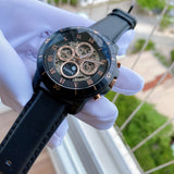  Shop Authentic Fossil Grant Sport Automatic Skeleton Black Dial Black Leather Strap Watch for Men - ME3138 - Luxxuri