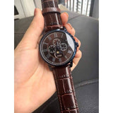  Shop Authentic Guess Delancy Analog Brown Dial Brown Leather Strap Watch For Men - W0870G3 - Luxxuri