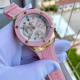  Shop Authentic Guess Athena White Dial Pink Rubber Strap Watch For Women - GW0030L4 - Luxxuri