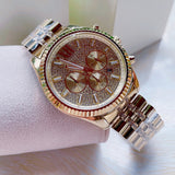  Shop Authentic Michael Kors Lexington Chronograph Gold Dial Gold Steel Strap Watch For Men - MK8579 - Luxxuri