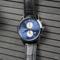  Shop Authentic Hugo Boss Jet Blue Dial Black Leather Strap Watch for Men - 1513283 - Luxxuri