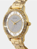  Shop Authentic Guess Analog Diamonds Silver Dial Gold Steel Strap Watch For Women - W1013l2 - Luxxuri