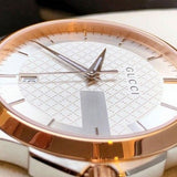  Shop Authentic Gucci G Timeless Silver Dial Two Tone Steel Strap Watch For Men - YA126447 - Luxxuri