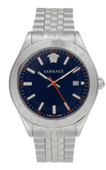 Versace Hellenyium Quartz Blue Dial Silver Steel Strap Watch for Men - VEVK00921