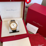  Shop Authentic Salvatore Ferragamo F-80 Classic Silver Dial Brown Leather Strap Watch for Men - SFDT00419 - Luxxuri