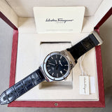  Shop Authentic Salvatore Ferragamo F-80 Classic Black Dial Black Leather Strap  Watch for Men - SFDT00219 - Luxxuri