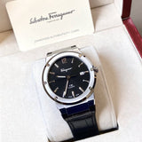  Shop Authentic Salvatore Ferragamo F-80 Classic Black Dial Black Leather Strap  Watch for Men - SFDT00219 - Luxxuri