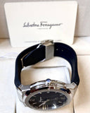  Shop Authentic Salvatore Ferragamo F-80 Classic Black Dial Black Leather Strap Watch for Men - SFDT00619 - Luxxuri