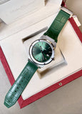  Shop Authentic Salvatore Ferragamo F-80 Classic Green Dial Green Leather Strap Watch for Men - SFDT00119 - Luxxuri