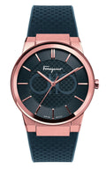  Shop Authentic Salvatore Ferragamo Sapphire Black Dial Black Silicone Strap Watch for Men - SFHP00420 - Luxxuri