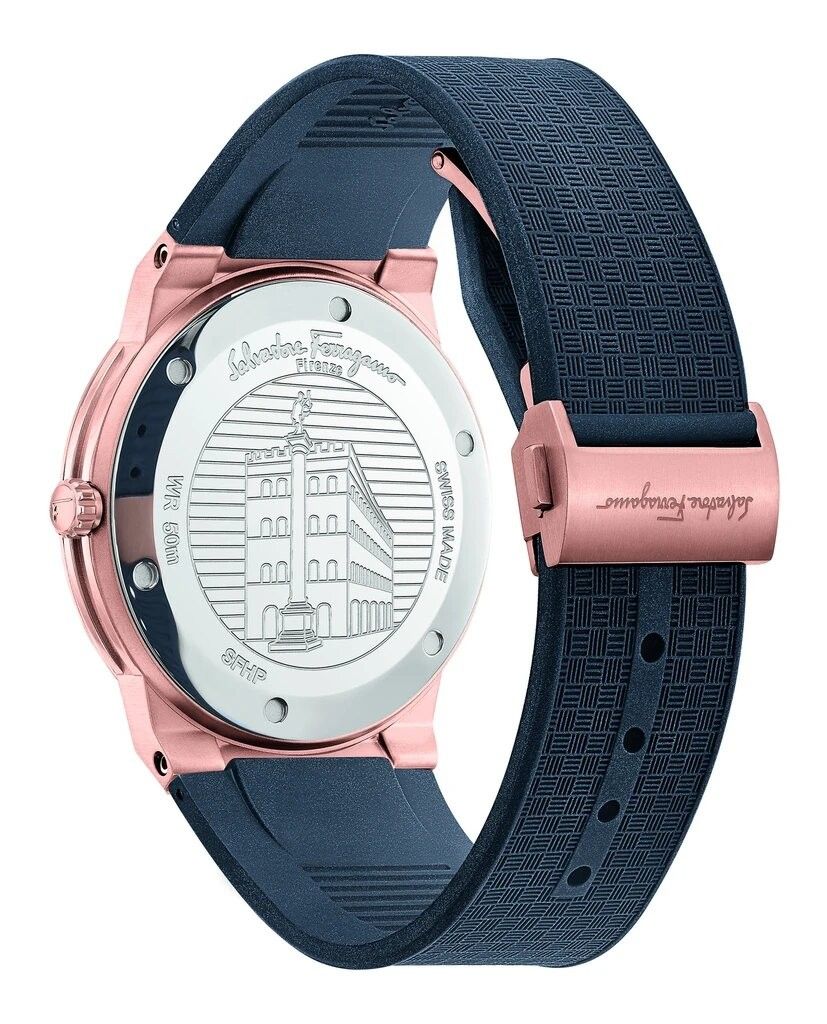 Salvatore Ferragamo Sapphire Black Dial Black Silicone Strap Watch for Men - SFHP00420