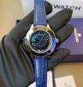  Shop Authentic Swarovski Octea Lux Moon Crystal Blue Dial Blue Leather Strap Watch for Women - 5516305 - Luxxuri