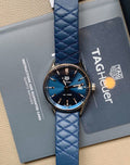  Shop Authentic Tag Heuer Carrera Quartz Blue Dial Blue Calfskin Leather Strap Watch for Women - WAR1112.FC6391 - Luxxuri