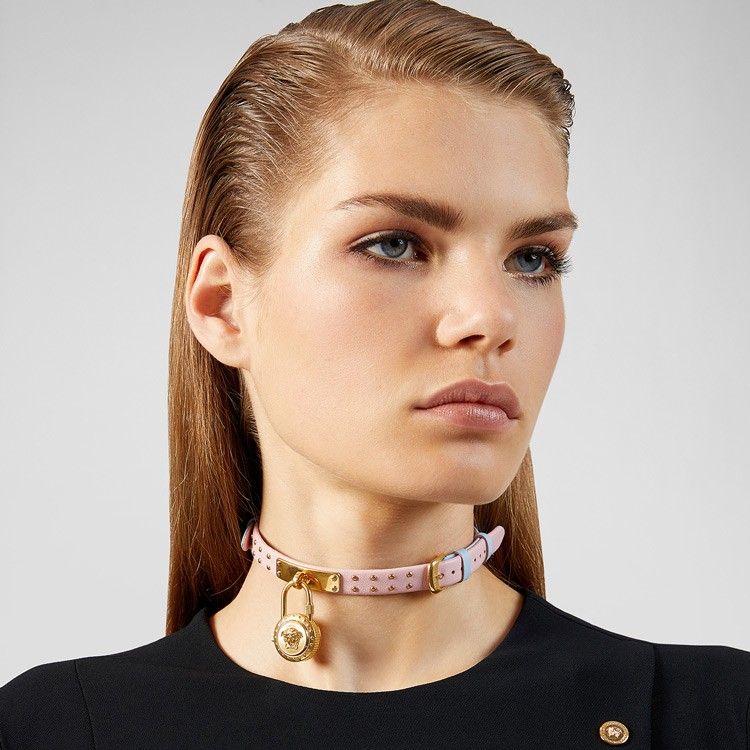  Shop Authentic Versace Medusa Lock Icon Quartz Gold Dial Pink & Blue Leather Strap Watch For Women - VEDW00219 - Luxxuri