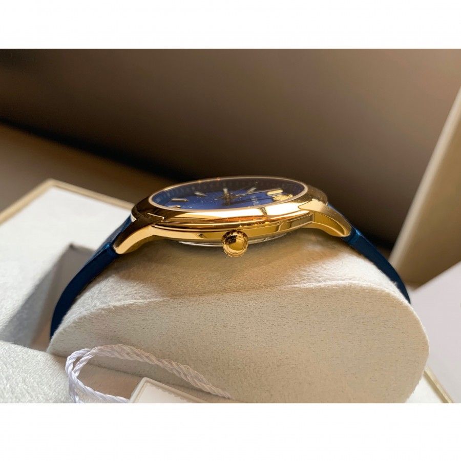  Shop Authentic Versace V-Urban Quartz Blue Dial Blue Leather Strap Watch for Men - VELQ00319 - Luxxuri