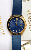  Shop Authentic Versace V-Urban Quartz Blue Dial Blue Leather Strap Watch for Men - VELQ00319 - Luxxuri