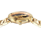  Shop Authentic Versace V Virtus Quartz Black Dial Gold Steel Strap Watch For Women - VET300121 - Luxxuri